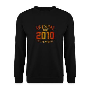 November 2010 - Birthday in November Awesome - Unisex Sweatshirt - black - Front - Alina (178cm) & Michal (187cm)