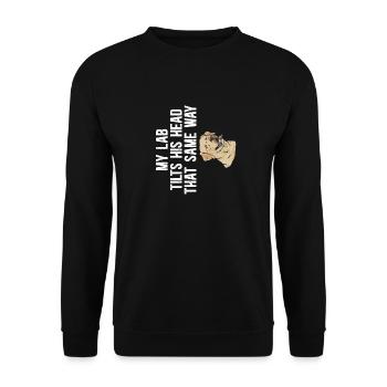 Yellow Labrador Retriever - Unisex Sweatshirt - black - Front - Alina (178cm) & Michal (187cm)