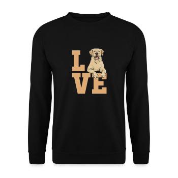 Yellow Labrador Retriever - Unisex Sweatshirt - black - Front - Alina (178cm) & Michal (187cm)
