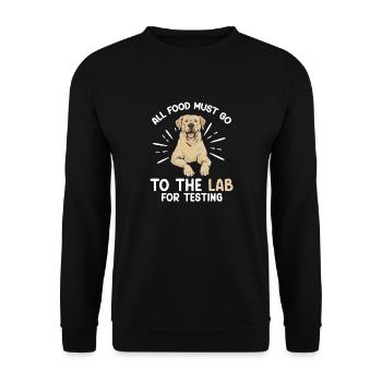 Yellow Labrador Retriever - Unisex Sweatshirt - black - Front - Alina (178cm) & Michal (187cm)