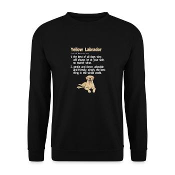 Yellow Labrador Retriever - Unisex Sweatshirt - black - Front - Alina (178cm) & Michal (187cm)