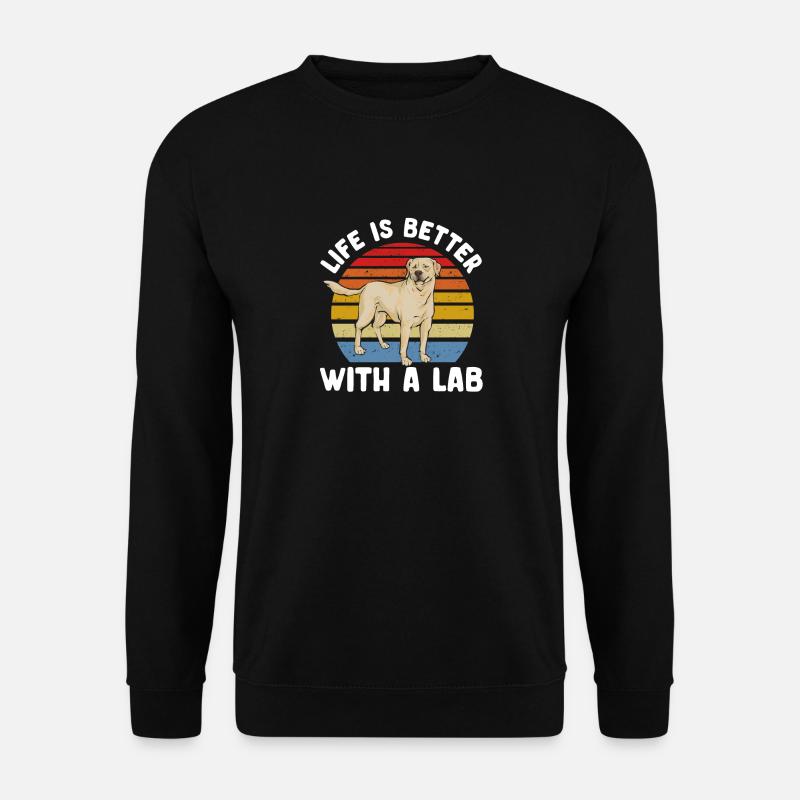 Yellow Labrador Retriever - Unisex Sweatshirt - black