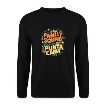 Escouade de vacances en famille Punta Cana 2024 vacances d’été - Sweat-shirt Unisexe - noir - Devant - Alina (178cm) & Michal (187cm)