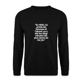 Citation célèbre footballeur - Sweat-shirt Unisexe - noir - Devant - Alina (178cm) & Michal (187cm)