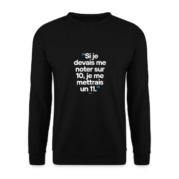 Citation célèbre footballeur coach - Sweat-shirt Unisexe - noir - Devant - Alina (178cm) & Michal (187cm)