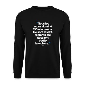 Citation célèbre footballeur - Sweat-shirt Unisexe - noir - Devant - Alina (178cm) & Michal (187cm)