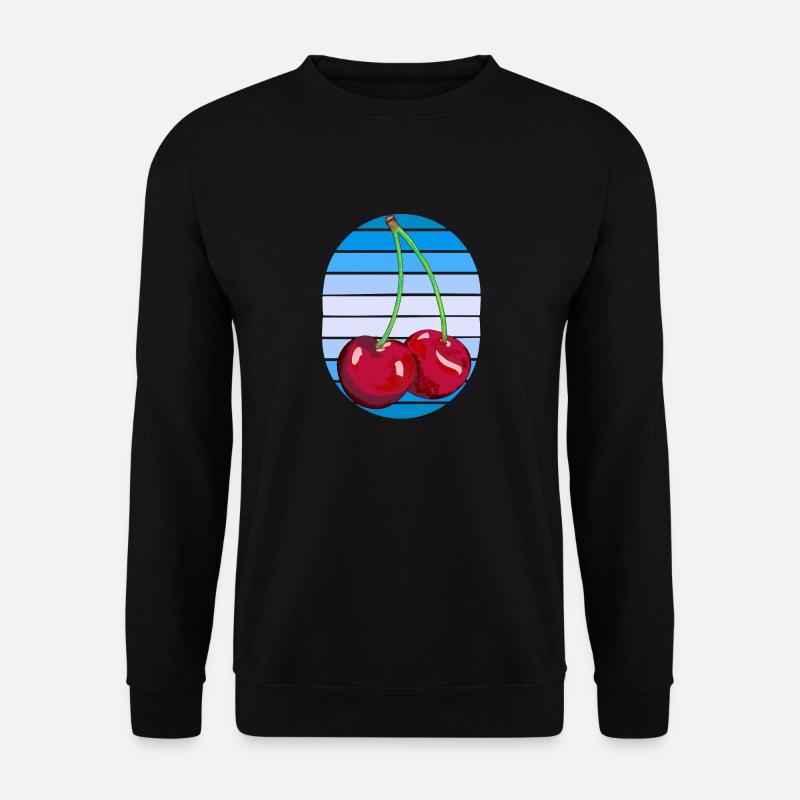 Rockabilly Retro Vintage Kirschen Kirsche Obst - Unisex Pullover - Schwarz