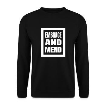 healing healing power emotional well-being - Unisex Sweatshirt - black - Front - Alina (178cm) & Michal (187cm)