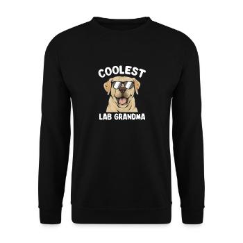 Yellow Labrador Retriever - Unisex Sweatshirt - black - Front - Alina (178cm) & Michal (187cm)