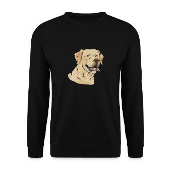 Yellow Labrador Retriever - Unisex Sweatshirt - black - Front - Alina (178cm) & Michal (187cm)