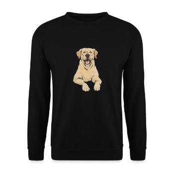 Yellow Labrador Retriever - Unisex Sweatshirt - black - Front - Alina (178cm) & Michal (187cm)