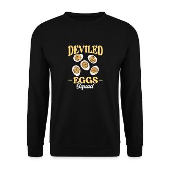 Stuffed Eggs Deviled Eggs - Unisex Sweatshirt - black - Front - Alina (178cm) & Michal (187cm)