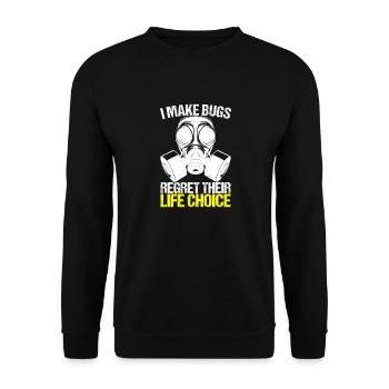 Pest Control Exterminator - Unisex Sweatshirt - black - Front - Alina (178cm) & Michal (187cm)