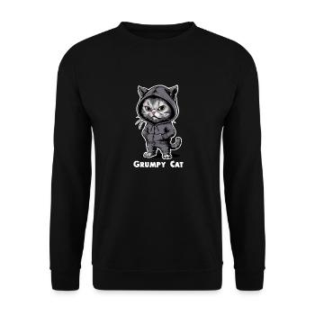 Chat maléfique ennuyeux - Sweat-shirt Unisexe - noir - Devant - Alina (178cm) & Michal (187cm)