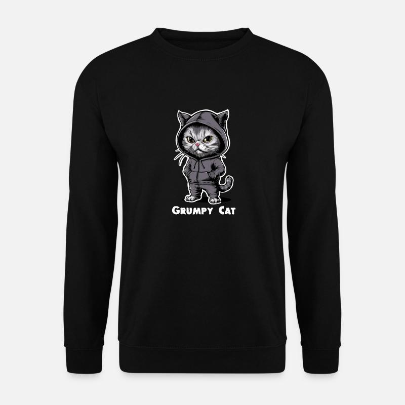 Annoying Evil Cat - Unisex Sweatshirt - black