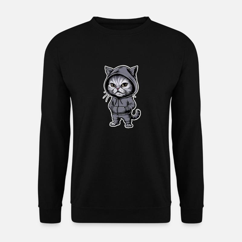 Angry Angry Cat - Unisex Sweatshirt - black
