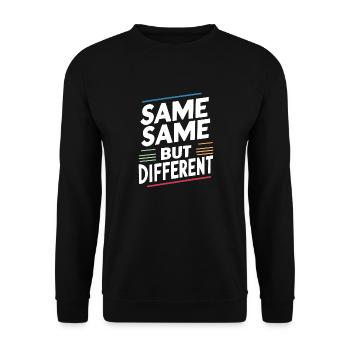 Same Same But different Thailand Traveler Backpack - Unisex Sweatshirt - black - Front - Alina (178cm) & Michal (187cm)