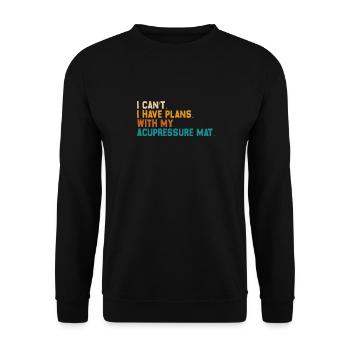 Acupressure Mat Plans Funny - Unisex Sweatshirt - black - Front - Alina (178cm) & Michal (187cm)