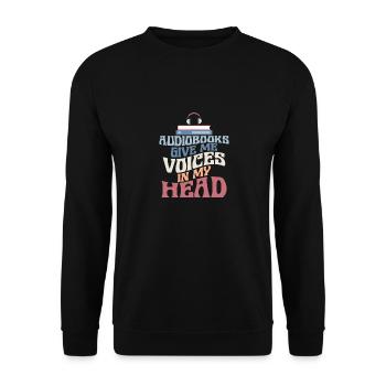 Character Chorus: Audiobooks' Voices In My Head - Unisex Sweatshirt - black - Front - Alina (178cm) & Michal (187cm)