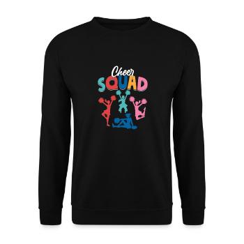 Cheer Squad Cheerleader Cheerleading - Unisex Sweatshirt - black - Front - Alina (178cm) & Michal (187cm)