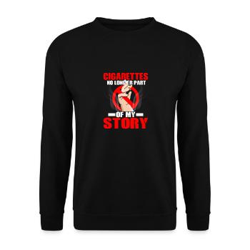 Cigarettes No Longer Part of My Story Healthy Quit - Unisex Pullover - Schwarz - Vorne - Alina (178cm) & Michal (187cm)