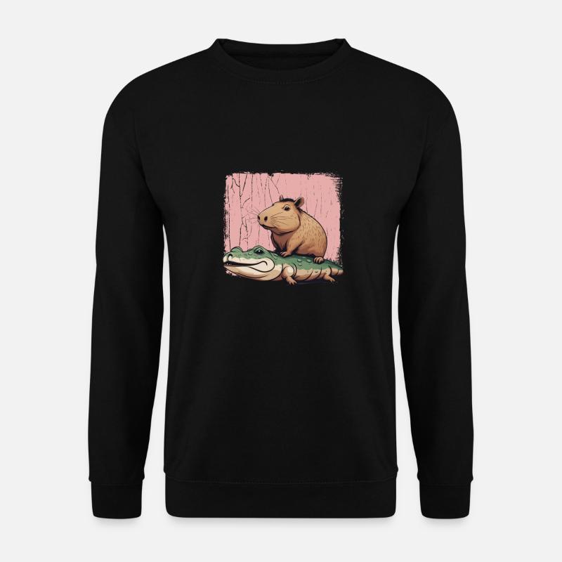 Capybara Capybara Cute Funny Gift - Unisex Sweatshirt - black