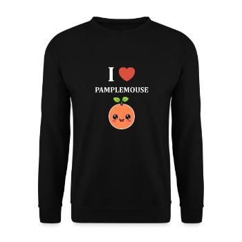 Humour Pamplemousse - Sweat-shirt Unisexe - noir - Devant - Alina (178cm) & Michal (187cm)