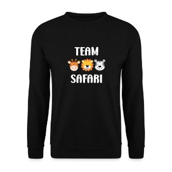 Team-Safari - Unisex Pullover - Schwarz - Vorne - Alina (178cm) & Michal (187cm)