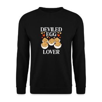Stuffed Eggs Deviled Eggs - Unisex Sweatshirt - black - Front - Alina (178cm) & Michal (187cm)