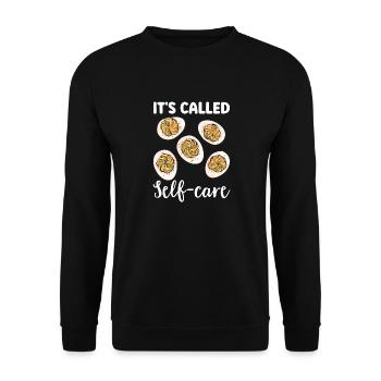 Stuffed Eggs Deviled Eggs - Unisex Sweatshirt - black - Front - Alina (178cm) & Michal (187cm)