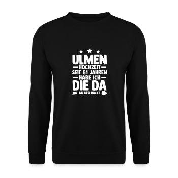 Mariage Orme Mariage 61 ans Marié Mariage - Sweat-shirt Unisexe - noir - Devant - Alina (178cm) & Michal (187cm)