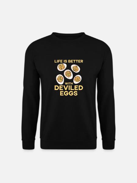 Stuffed Eggs Deviled Eggs - Unisex Sweatshirt - black