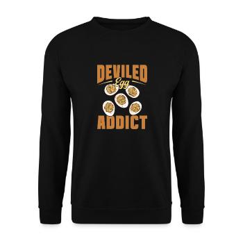 Stuffed Eggs Deviled Eggs - Unisex Sweatshirt - black - Front - Alina (178cm) & Michal (187cm)