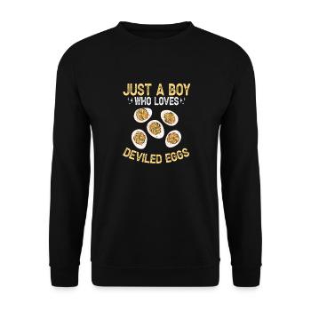 Stuffed Eggs Deviled Eggs - Unisex Sweatshirt - black - Front - Alina (178cm) & Michal (187cm)