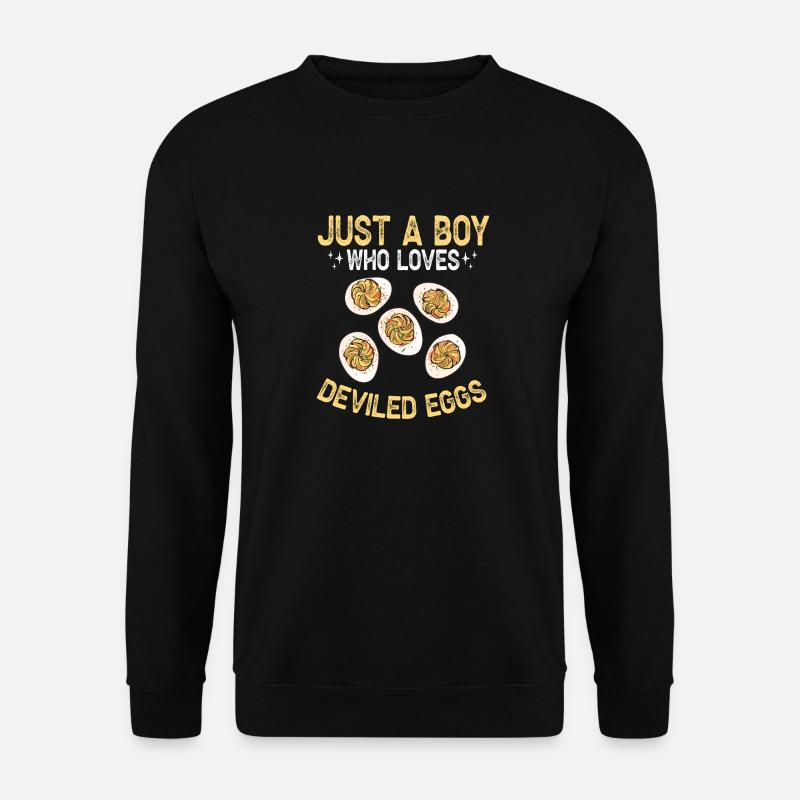 Gefüllte Eier Deviled Eggs - Unisex Pullover - Schwarz