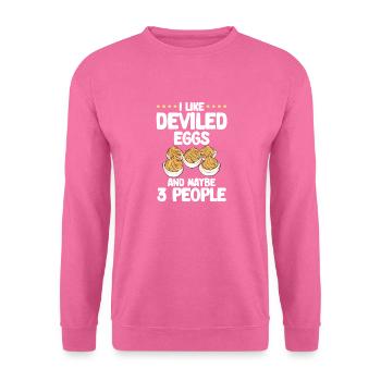 Gefüllte Eier Deviled Eggs - Unisex Pullover - Pink - Vorne
