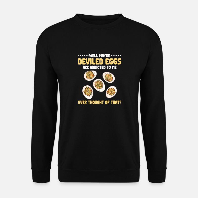 Gefüllte Eier Deviled Eggs - Unisex Pullover - Schwarz