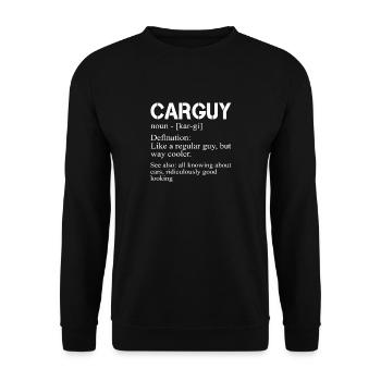 Funny Car Guy T-shirt Car Guy Definition Gear Head - Unisex Sweatshirt - black - Front - Alina (178cm) & Michal (187cm)