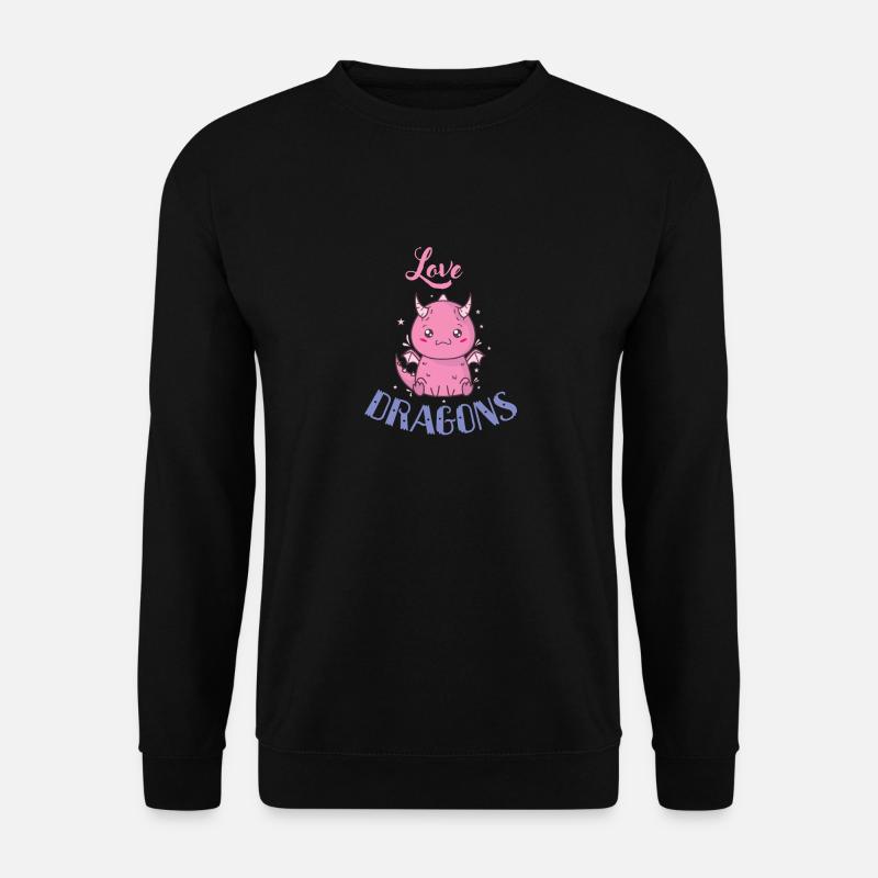Love Dragons Mythical Dragon - Unisex Sweatshirt - black