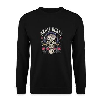 SKULL BEATS - Unisex Sweatshirt - black - Front - Alina (178cm) & Michal (187cm)