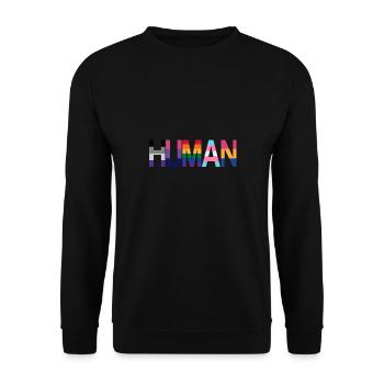 Human Flags - Unisex Pullover - Schwarz - Vorne - Alina (178cm) & Michal (187cm)