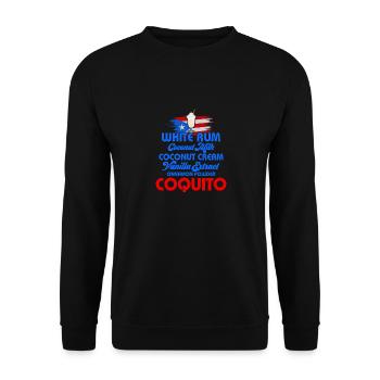 Coquito Recipe Puerto Rican Coconut Rum Drink - Unisex Sweatshirt - black - Front - Alina (178cm) & Michal (187cm)