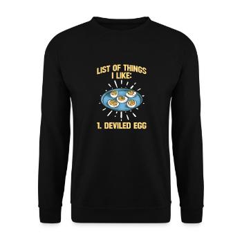 Stuffed Eggs Deviled Eggs - Unisex Sweatshirt - black - Front - Alina (178cm) & Michal (187cm)