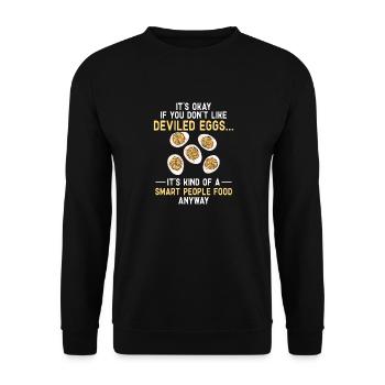 Stuffed Eggs Deviled Eggs - Unisex Sweatshirt - black - Front - Alina (178cm) & Michal (187cm)
