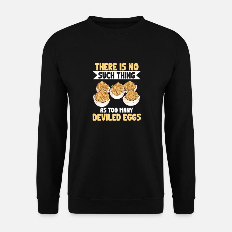 Gefüllte Eier Deviled Eggs - Unisex Pullover - Schwarz