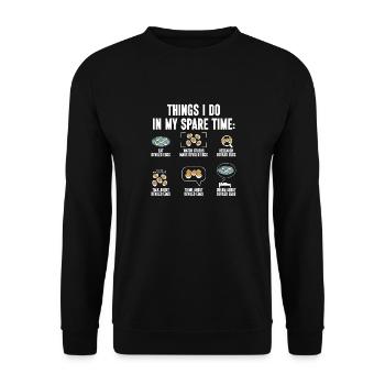 Stuffed Eggs Deviled Eggs - Unisex Sweatshirt - black - Front - Alina (178cm) & Michal (187cm)