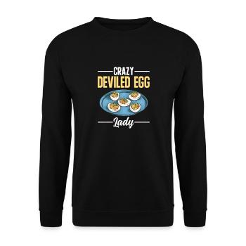 Stuffed Eggs Deviled Eggs - Unisex Sweatshirt - black - Front - Alina (178cm) & Michal (187cm)