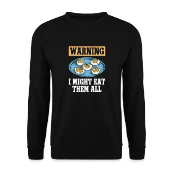 Stuffed Eggs Deviled Eggs - Unisex Sweatshirt - black - Front - Alina (178cm) & Michal (187cm)