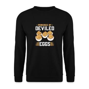 Stuffed Eggs Deviled Eggs - Unisex Sweatshirt - black - Front - Alina (178cm) & Michal (187cm)