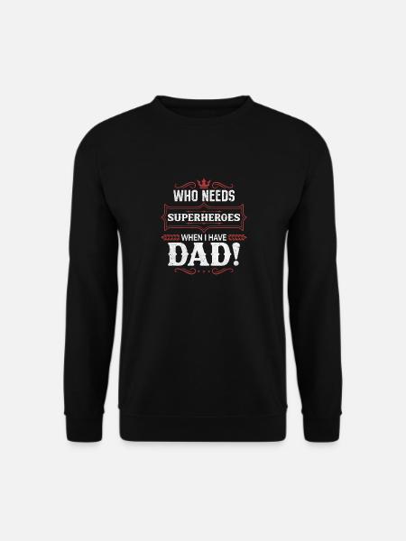 Superheld Papa Besser als jeder Comic-Held - Unisex Pullover - Schwarz
